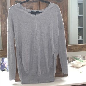 High low side slit sweater